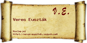 Veres Euszták névjegykártya